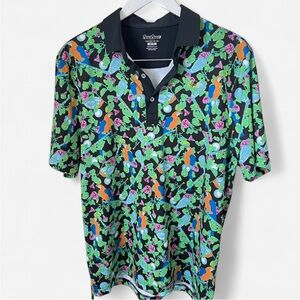 Good Good Golf Tropical Parrot Golf Club Polo Shirt